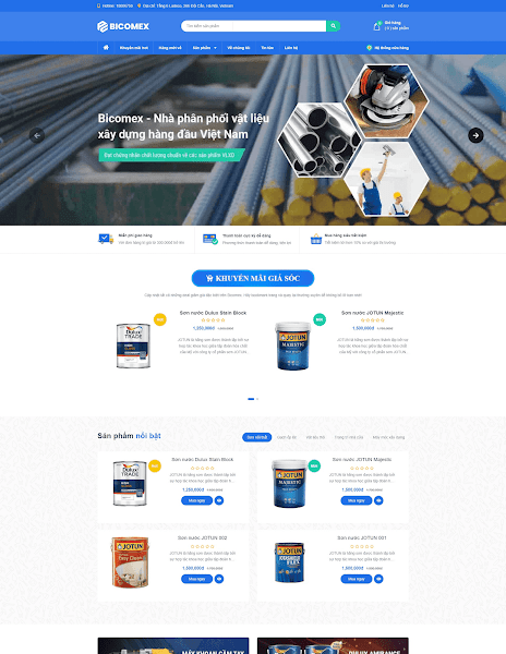 Theme blogspot bán hàng Vật liệu xây dựng