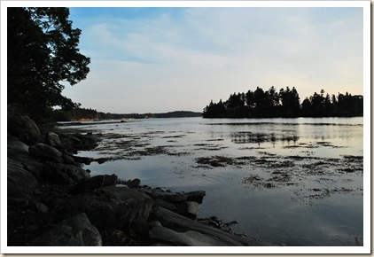 middle tide sunset