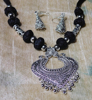 OXIDISED  JEWELLERY SET DJ0051