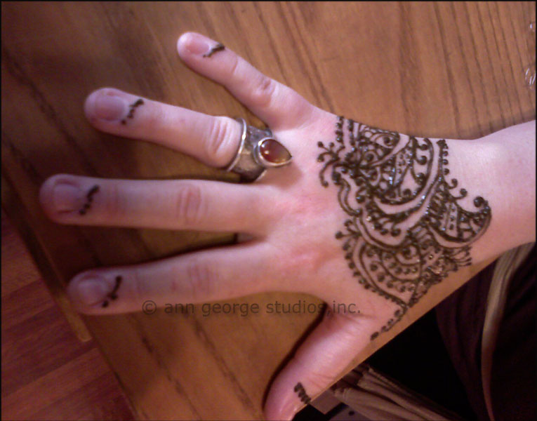 Here you go easy to wear easy to apply traditonal henna jewel