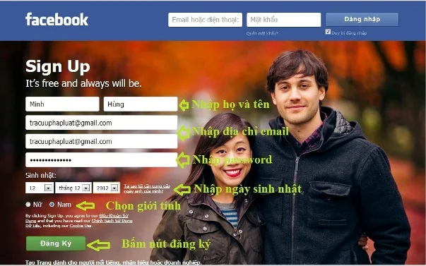 tạo mật khẩu Facebook