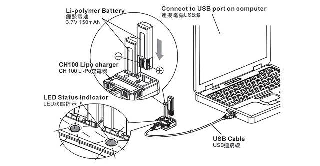 Using the CH100 Li-Po charger to charge helicopter battery