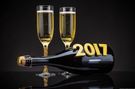 feliz año nuevo 2017 champagne