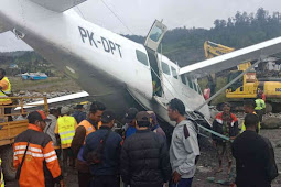 Pesawat Caravan Dabi Air Tabrak Tumpukan Batu di Bandara Aminggaru Ilaga