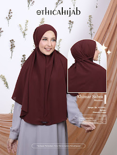 Khimar Salwa Maroon