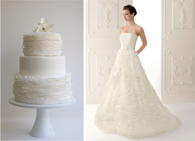 Wedding dress Wedding cake