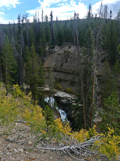 14: waterfall below the cliff