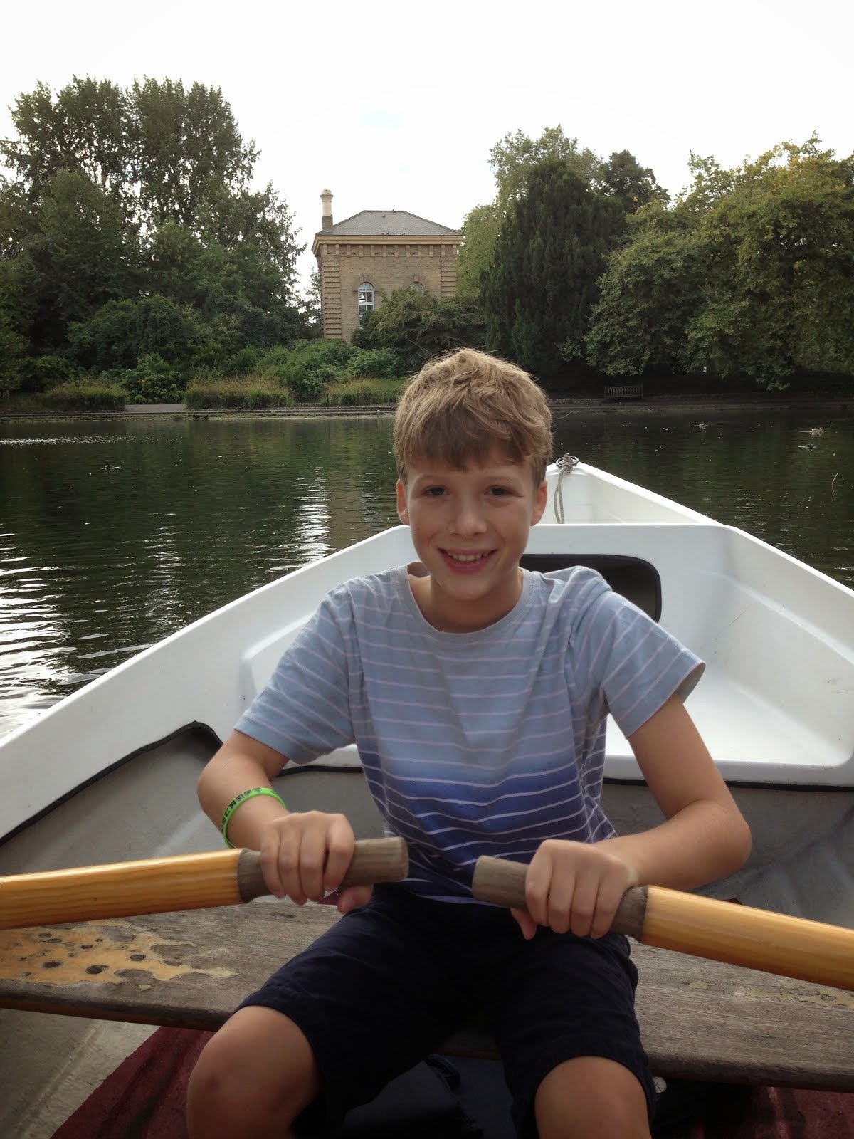 Ewan rowing In Battersea Park