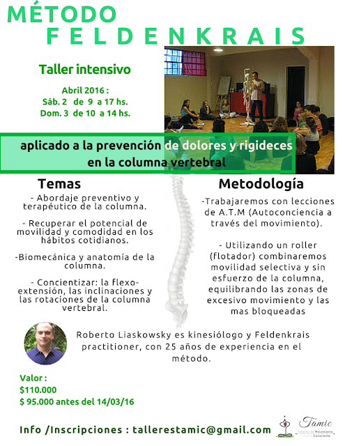 Taller intensivo de Método Feldenkraist en Chile por Roberto Liskowsky