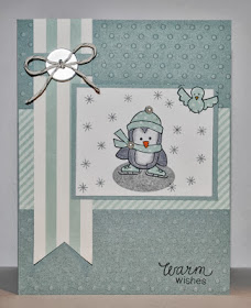 Penguin winter card by Indy for Newton's Nook Designs Inky Paws Challenge #5