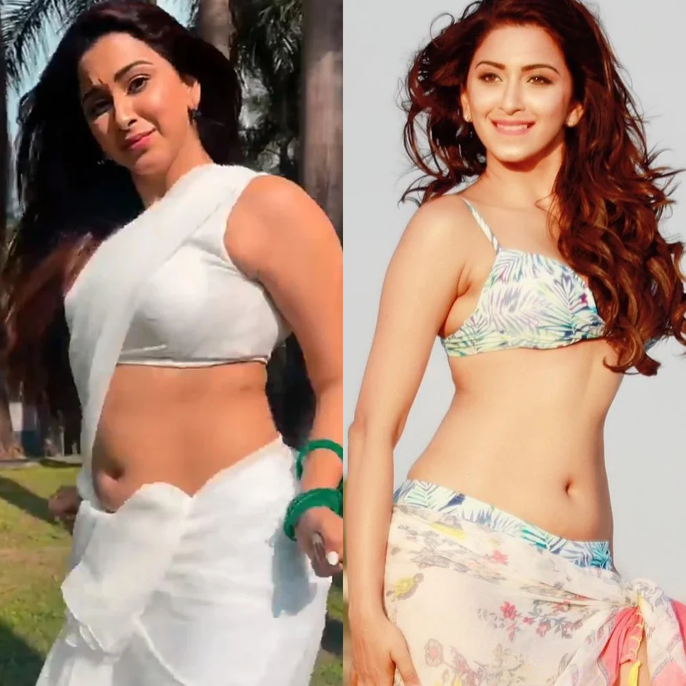 Esshanya Maheshwari saree vs bikini hot actress