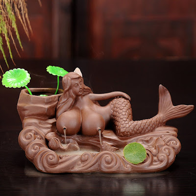 Ceramics Mermaid Titties Backflow Incense Burner