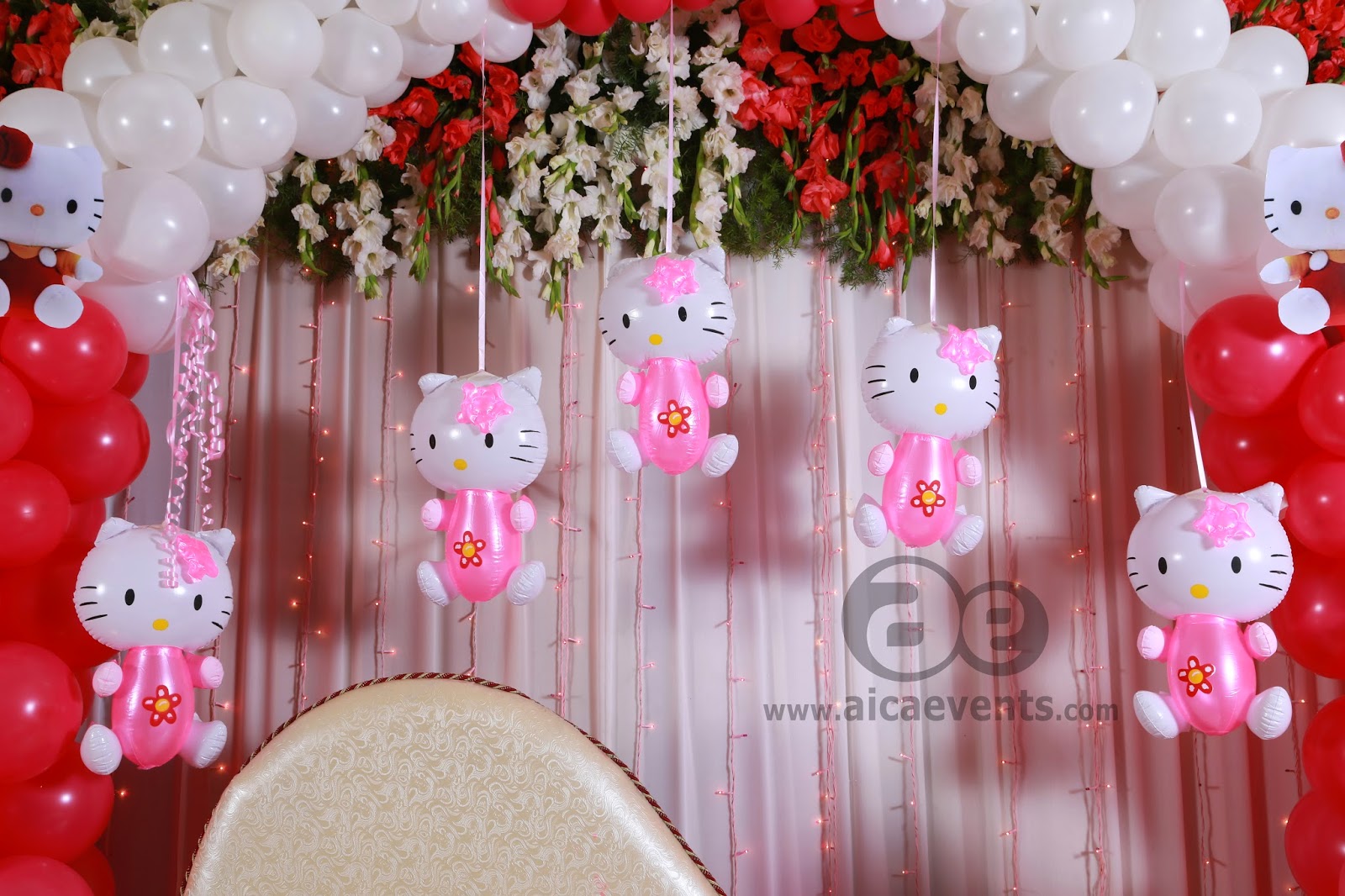 aicaevents Kitty  Theme Birthday  party  for Baby Girls