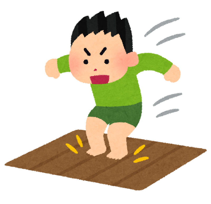 床にジャンプする男の子のイラスト 事故 かわいいフリー素材集 いらすとや