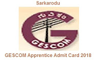 GESCOM Apprentice Admit Card