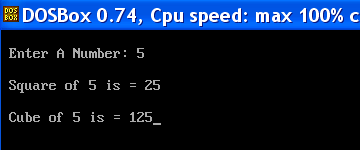 c-program-square-cube-of-number-output