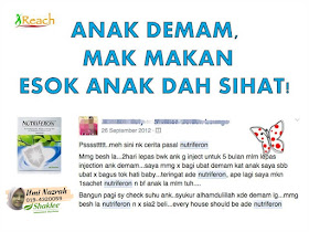 Nutriferon Shaklee Anak Demam, Kesan Sampingan, Testimoni