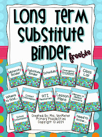 http://www.teacherspayteachers.com/Product/Long-Term-Substitute-Binder-1178838