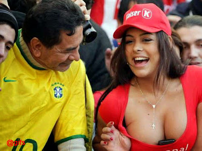 Beautiful Girls Brazilian Football Supporters World Cup