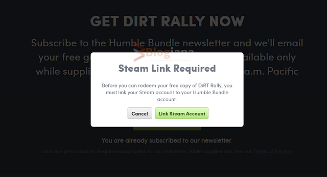 humble bundle to steam account link required