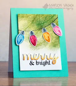 Sunny Studio Stamps: Merry Sentiments & Holiday Style Christmas Card by Marion Vagg.