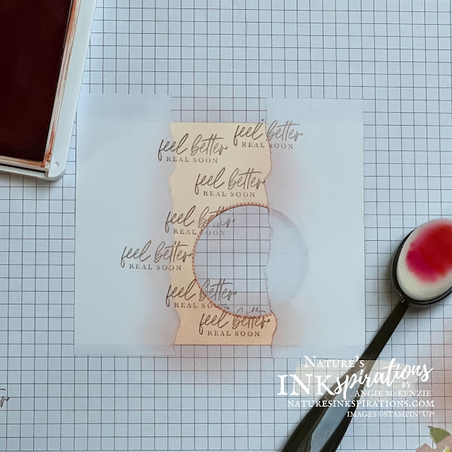 Masking Paper was torn to create the card front background | Nature's INKspirations by Angie McKenzie
