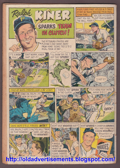 1952 Wheaties Advertisement featuring Ralph Kiner