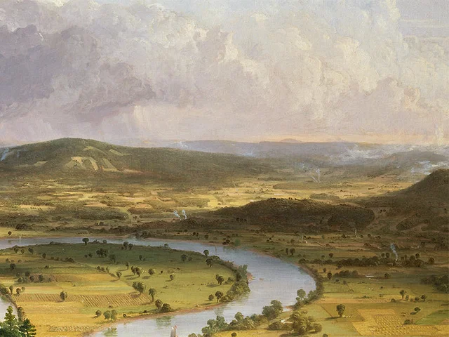 View from Mount Holyoke, Northampton, Massachusetts, after a Thunderstorm — The Oxbow, Thomas Cole, 1836