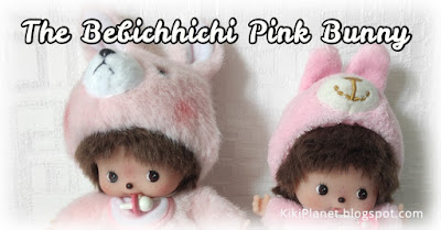 kiki Monchhichi bebichhichi bunny animal rabbit lapin pink