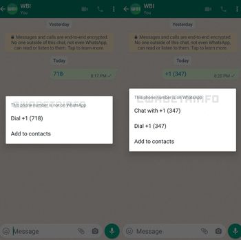 WhatsApp memudahkan untuk mengobrol dengan nomor yang belum disimpan.