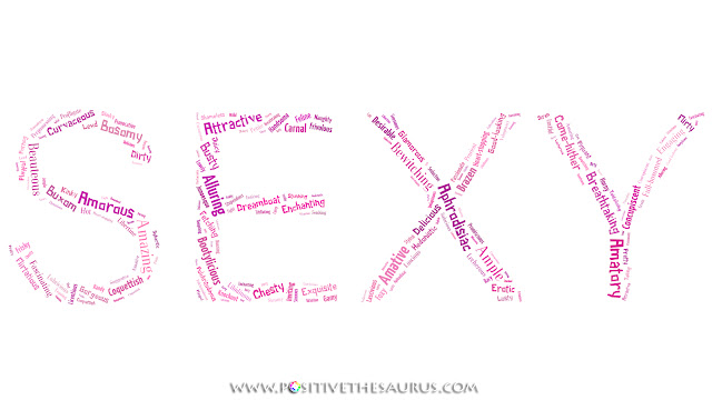 sexy synonym pink word cloud