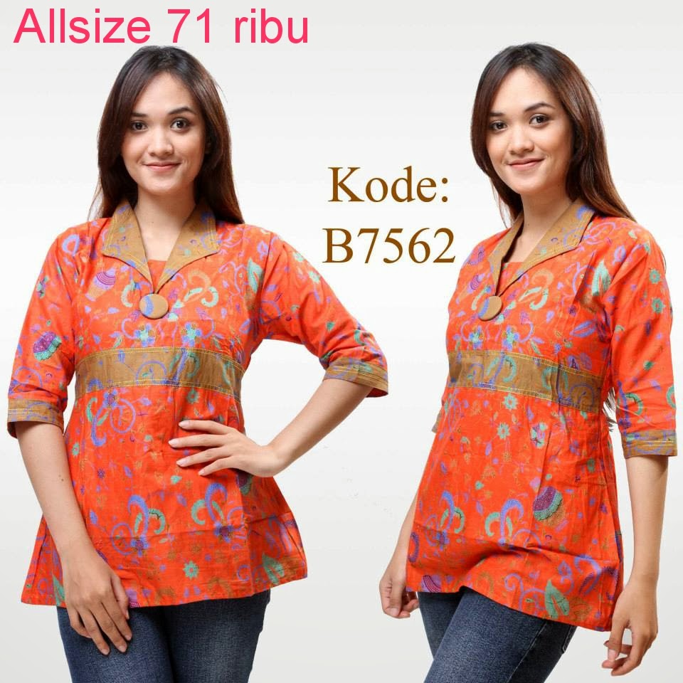 Model Baju  Atasan Batik  Wanita Modern Model Baju  Batik 