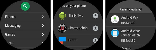 Message options android wear apps