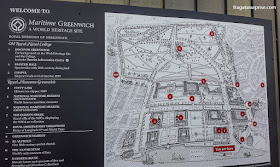 Mapa das áreas históricas de Greenwich, Londres