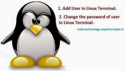 How to add user in linux terminal OR change the password of user.