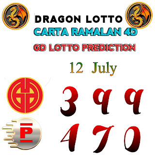 Carta Ramalan perdana 4d Dragon lotto hari ini 12 julai 2023