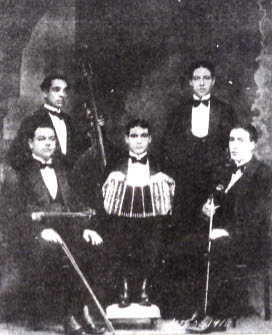 Orchester Francsico Canaro, 1916, mit dem Bassisten Leopoldo Thompson