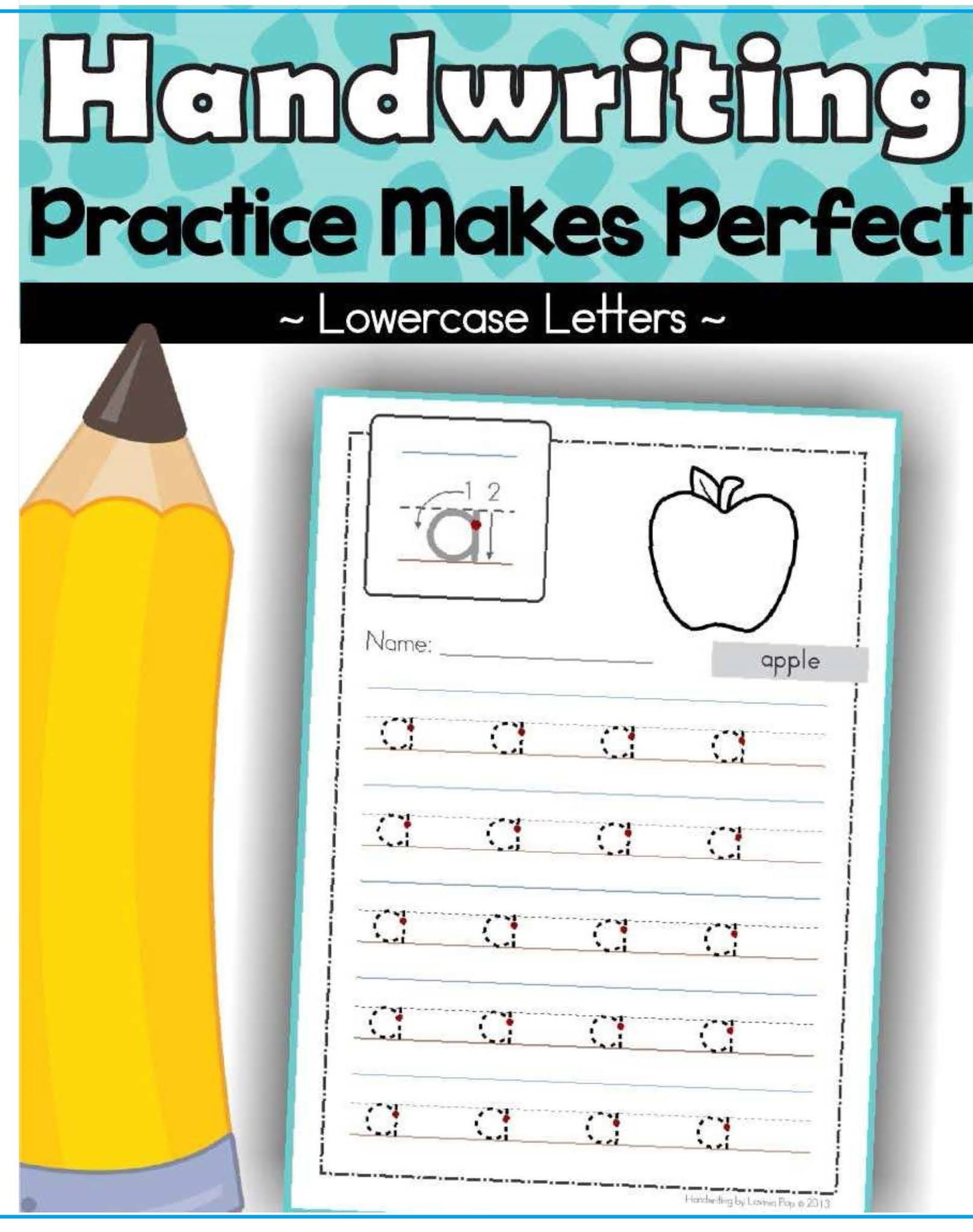 Handwriting Worksheet Pdf : 4th Grade Handwriting Practice Worksheets