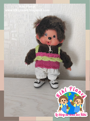 kiki Monchhichi bustier vêtement clothes handmade fait main poupée doll