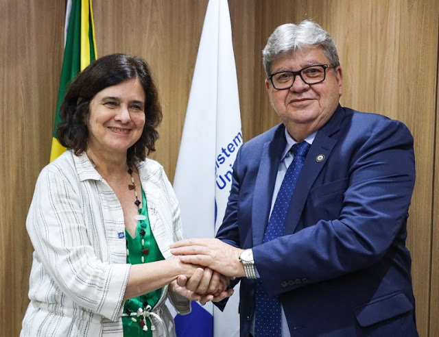 João Azevêdo reivindica investimentos na alta e média complexidade na Saúde à ministra Nísia Trindade