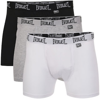 Everlast Men's 3-Pack Boxers - Black/Grey/White