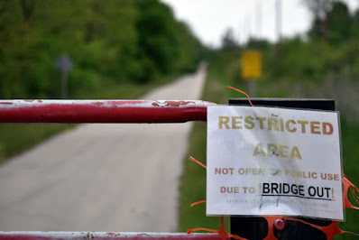 Bridge out sign