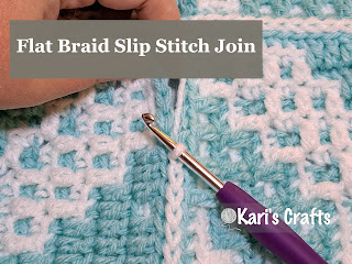 Flat Braid Slip Stitch Crochet Join