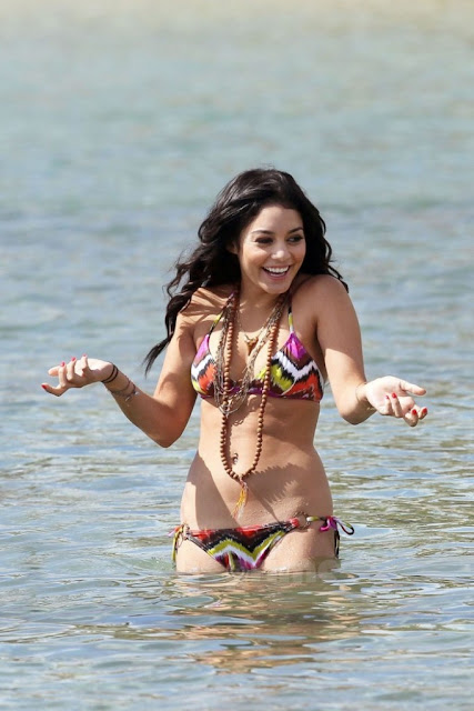 Vanessa Hudgens’ Bikini Top Falls