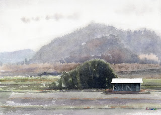 Countryside Watercolor 田園風景2　水彩画