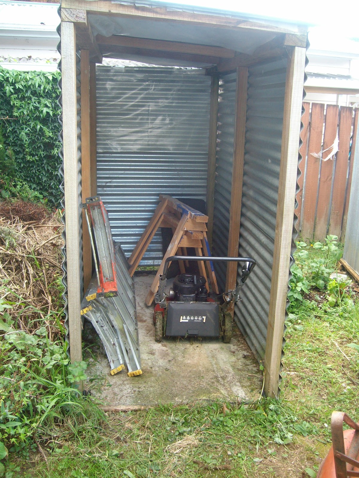 Tifany Blog: How to build a lawn tractor shed