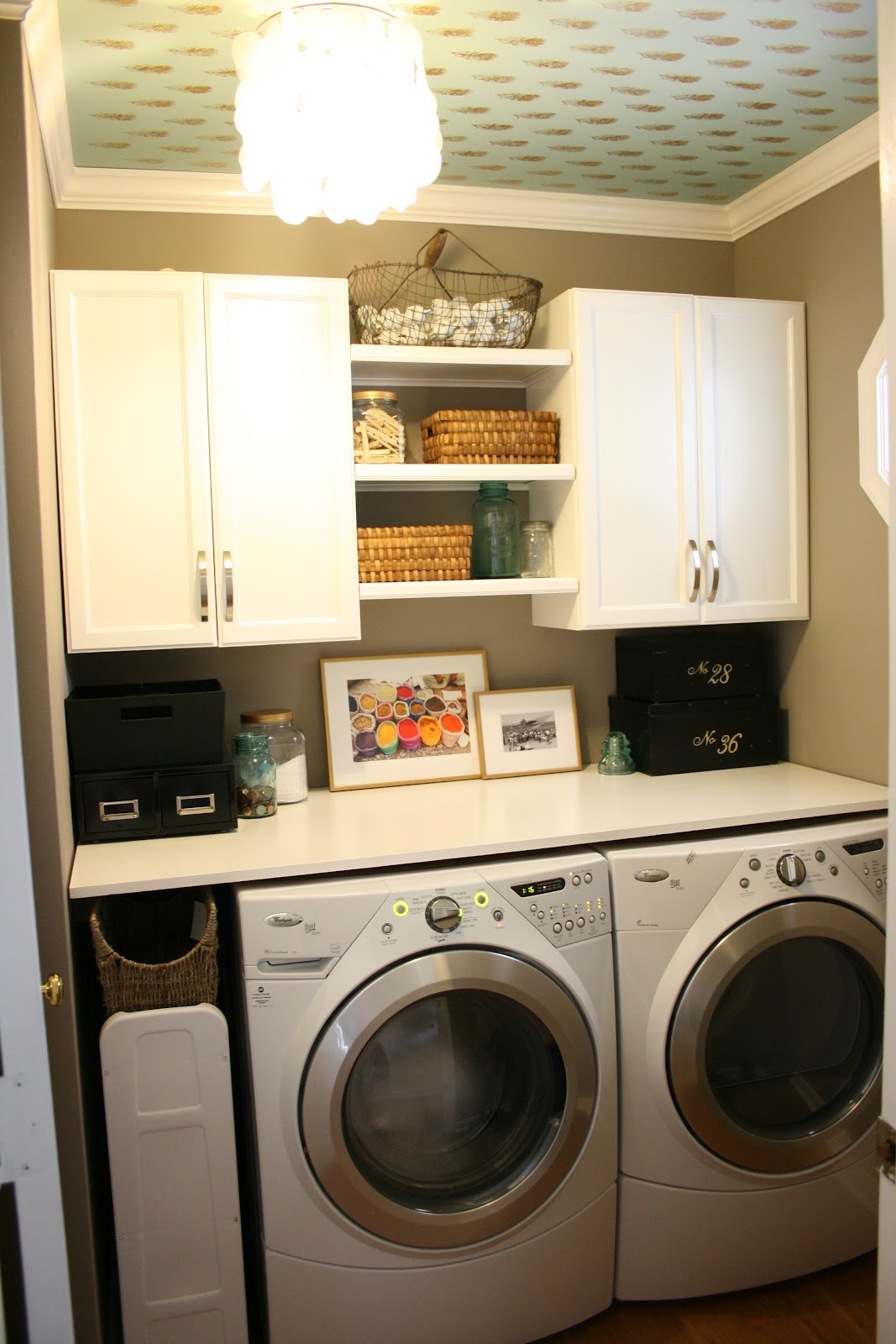 vintage we laundry a and cabinets can also rack Luckily,  have where  behind shelf  we the door