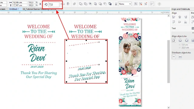 Banner Wedding CDR : Cara Membuat Banner Wedding Gratis