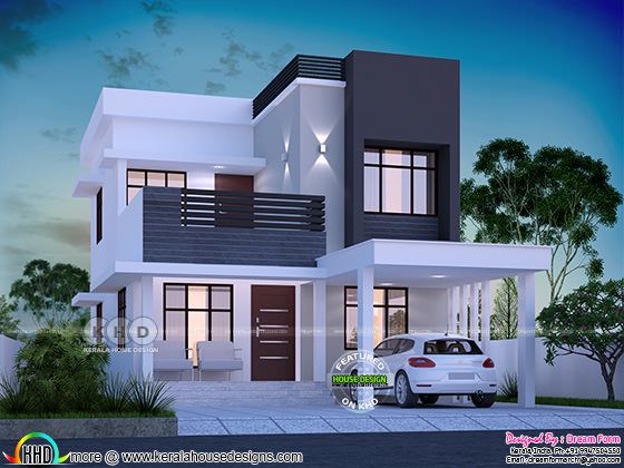 1645 square feet 3  bedroom  modern  house  plan  Kerala home  