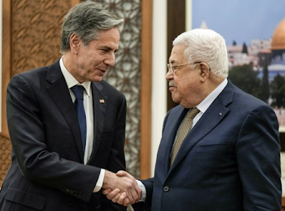 Antony Blinken and Mahmoud Abbas